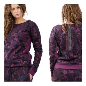 Nike Tech Fleece Purple and Black Camo Print Sweatshirt  Sz XS